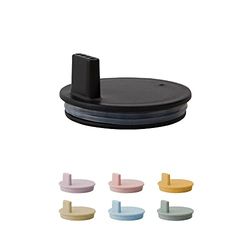 Design Letters Drink Lid for Tritan Baby and Kids Sippy Cup (Black) | Drink Lid for Weaning Cup with a Unique Design for Toddlers & Babies | Fits in All Tritan Drinking Cup | BPA and BPS-Free