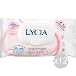 LYCIA Set 12 Salviette Struccanti X64 Rosa Pelli Secche Sensibili Make-Up E Cosmetica, Multicolore, Unica