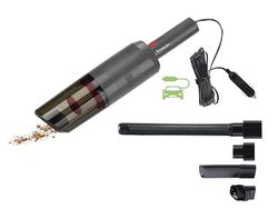 beper P202ASP402 Car Vacuum Cleaner, 75W, Handheld Vacuum Cleaner with Car Plug, Accessories Included, 3 Meter Cable, 0.35L Tank and Washable HEPA Filter, Grey, 75 W, 0.35 liters