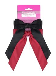 Brushworks Satin Hair Bow Duo – Red & Black