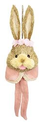 Raffia Rabbit Head Decorative Figure Rabbit Easter Bunny Decoration Figure Door Decoration Easter Wreath Wall Decoration Easter Hanger Easter Figure Spring Decorative Rabbit Sculpture Basthase Spring