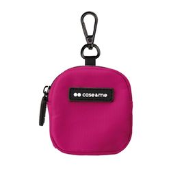 case&me Bolsa para Auriculares AirPods, Galaxy Buds, con Gancho y Cremallera, Color Fucsia