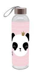 infinite by GEDA LABELS (INFKH) Borraccia unisex per ragazzi, Panda XOXO, 500 ml, in vetro, multicolore