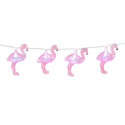 Boland- Cadena de Luces LED de Flamenco, 140 cm 52545-Guirnalda diseño, Longitud, Tipo de batería 2 x AA, decoración, Carnaval, Fiesta temática, Multicolor, talla única (52545)