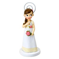 Mopec Z969 ramka na zdjęcia dla dziewczynki, na komunię, romantyczna, 11 cm, 6 sztuk, żywica poliestrowa, wielokolorowa