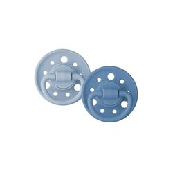 DODIE Sucettes Rondes GAÏA, tetine pour bébé, 6-36 mois, Bleu, Lot de 2