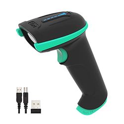 Tera Lector de Código de Barras Portátil Inalámbrico 1D Láser Inalámbrico y con Cable USB Indicador de Nivel de Batería Extra Grande de 2000mAh, Modelo 5100