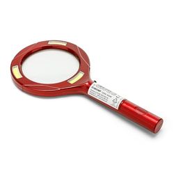 Velamp Magnifier with 3X Light, Illuminated Reading Lens with 3 Latest Generation COB LEDs, high Clarity and Lightweight for Elderly, Books, Newspapers, maps…. 2 Colours to Choose from: red and White