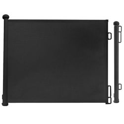 Rainberg Mesh Retractable Stair Gate for Babies and Pets - 150/180cm Extra-Wide Opening & 80cm Tall, Stair Gate, Baby Gate (Black, 150cm)