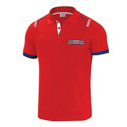 Sparco Martini Racing Polo, Rojo, Estándar Unisex Adulto