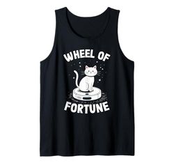 Wheel of Fortune Robot Vacuum Cleaner Funny Cat Tank Top