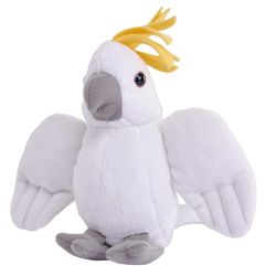 Wild Republic Pocketkins Eco Kakadu, pluche dier, 12 cm, pluche speelgoed, gemaakt van gerecyclede materialen, milieuvriendelijk