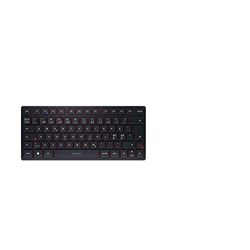 CHERRY KW 9200 MINI, Compact Multi-Device Keyboard for up to 4 Devices, Pan-Nordic Layout (QWERTY), Bluetooth, 2.4 GHz or Cable Connection, Rechargeable, Black