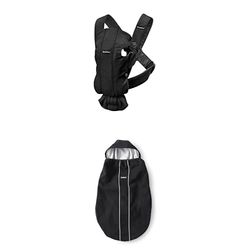 Bundle of BabyBjörn Porte-bébé Mini, Mesh 3D, Noir + Cape pour Porte-bébé, Noir