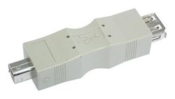 PRENDELUZ Adaptateur USB Type A Femelle vers B mâle, Permet de connecter des appareils tels Que des imprimantes et des scanners à des Ordinateurs.