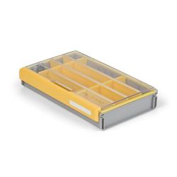 Plano Edge Flex 3700M Tackle Storage | Premium Tackle Organisatie met roestpreventie | Inclusief 38 Flex verdelers, geel/grijs