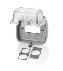 Leviton 5981-UCL While-in-Use Cover for GFCI/Decora Duplex and Single Outlet, Horizontal, Clear
