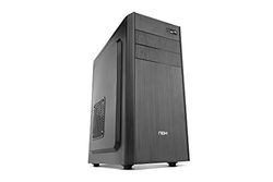 NOX XTREME PRODUCTS LITE010 - NXLITE010 - Boîtier PC, façade avec finition brossée, alimentation ATX 500W préinstallée, compatible avec les cartes mères ATX, micro ATX et ITX, couleur noire