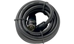 Bulk Hardware BH02559 Co-axiale kabel stekker-naar-bus 2 m, wit
