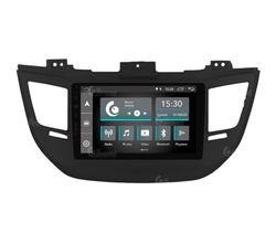 Konkretne radio samochodowe dla Hyundai Tucson czarny (z nawigacją i kamerą cofania w standardzie od 2018 nowego PLUG) Android GPS Bluetooth WiFi USB DAB+ Touchscreen 9" 4core Carplay AndroidAuto