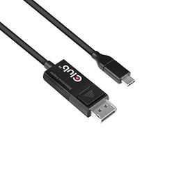 CLUB3D USB C till DisplayPort-kabel 1,4 8K 60 Hz, 4K 120 Hz och displayport till USB C dubbelriktad, 1,8 m HDR-stöd