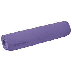 Amazon Basics - Tappetino da yoga in TPE, viola, 1/4"