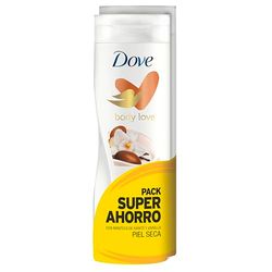 Dove Confezione risparmio crema idratante corpo con burro di Katiré e vaniglia per pelle secca, confezione da 2 x 400 ml