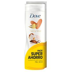 Dove Spara Pack Body Fuktgivande Cream med Katiré Smör och Vanilj för torr hud, 2 x 400 ml Pack