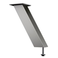 Capri Bar Console Angled 60 ° 50 x 50 mm Stainless Steel Effect 170 mm Pack of 1