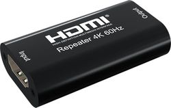 TECHLY HDMI 4k 60Hz repeater/extender zwart breidt het 4K-signaal uit tot 40 meter