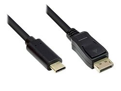 Good Connections® Adapterkabel - USB-C™ stekker naar DisplayPort 1.2 / DP 1.2 stekker - 4K / UHD @60Hz - Kopergeleider - 5 m - zwart