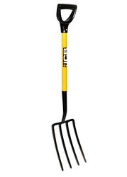 JCB - Professionele massieve gesmede tuinvork - lichtgewicht tuin graven vork - professionele metalen lange handgreep zware tuinieren gereedschap - verbeteringen, graven, uitstorten, mest, wieden