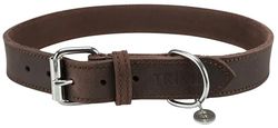 Trixie Collare Rustico, in Pelle Fatica, L-XL: 57-66 cm/30 mm, Marrone Scuro, 0,1449 kg