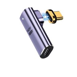 Ewent Adaptateur USBC Magnétique, Connecteur 90° Magnétique USB C, 40Gbps USB4, PD 100W, Vidéo 8K60Hz, pour MacBook, iMac/iPad, Switch, Ordinateur Portable, Tablette, iPhone 14 et appareils USB C