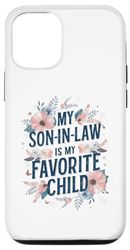 Custodia per iPhone 15 Regali per la suocera divertente My Son In Law is My Favorite Child