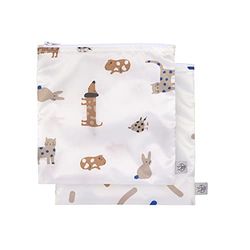 LÄSSIG Sac de rangement réutilisable Sac à goûter 2 pièces/Snack Bag Little Mateys royal blue
