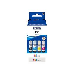 Epson C13T00P640 Tinta (4) cian, magenta, amarillo, negro 65 ml Botella, EcoTank 104