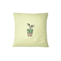 Bona Basics, Funda de cojín Decorativa,Decoración del hogar, para sofá, cafetería, Tamaño: 45X45 cm, Color: Amarillo Claro
