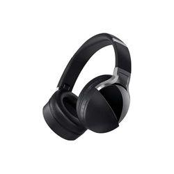 Draadloze hoofdtelefoon, zwart, hoofdband met bluetooth en microfoon, perfect voor oproepen en muziek.