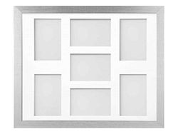 Frame Company Simpson Silver Multi Aperture Photo Frame, 20x16 for 6x4 inch (x7)