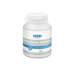 GRAU L’originale Biotin Forte, 100 compresse, per rinforzare gli artigli e mantenere il pelo morbido, per cani e gatti, (1 confezione da 100 pezzi), integratore alimentare per cani