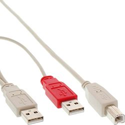 InLine 34510x 1 m USB Cable – USB (Cables 1 m White USB A; USB A; male/male; 480 Mbit/s, White)