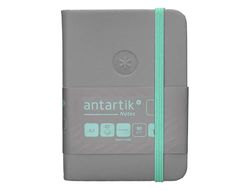Antartik Cahier avec élastique notes couverture rigide A7 feuilles lisses gris et turquoise 80 feuilles 80 g fsc.