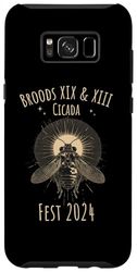 Carcasa para Galaxy S8+ Entomology Cicada Lover Cicada Fest 2024 Broods XIX And XIII