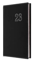 Collins Chelsea Slim Week To View 2023 Agenda - Negro (ND73.99-23) - Planificador de negocios completo, agenda y organizador de revistas