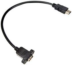 System-S Cabo de extensão de cabo HDMI para HDMI para painel de entrada, 35 cm