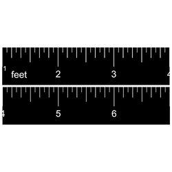 RoomMates RMK4022GC Growth Chart Chalk Ruler Afpellen en opplakken, zwart, wit
