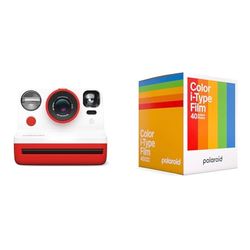 Polaroid Now Gen 2 Fotocamera Istantanea - Rosso & Pellicola Istantanea Colore per i-Type - Confezione 40 Pellicole - 6010