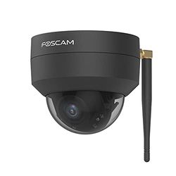 Foscam D4Z - Telecamera di sicurezza IP esterna anti-vandalica IK10, 4 megapixel, zoom x4, compatibile con Alexa, rilevamento umano intelligente AI (Foscam D4Z, colore: nero