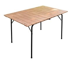Castelmerlino Table de Camping en Plein air Double Okumè 120x80 cm 290 Nature